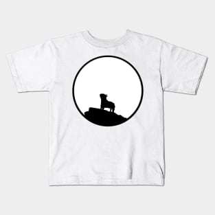 French Bulldog in front of the Moon Frenchie Gift Kids T-Shirt